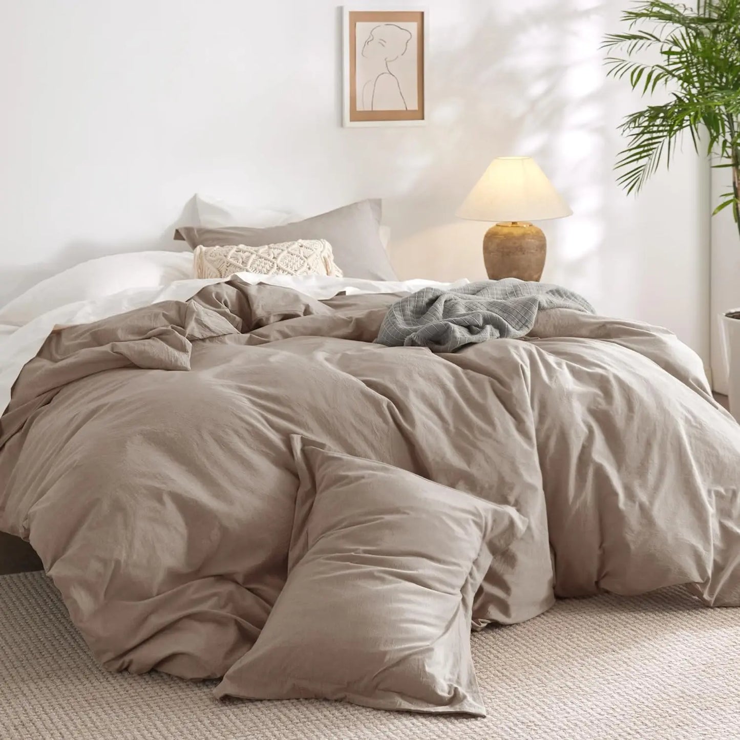 Cotton minimalist duvet cover set