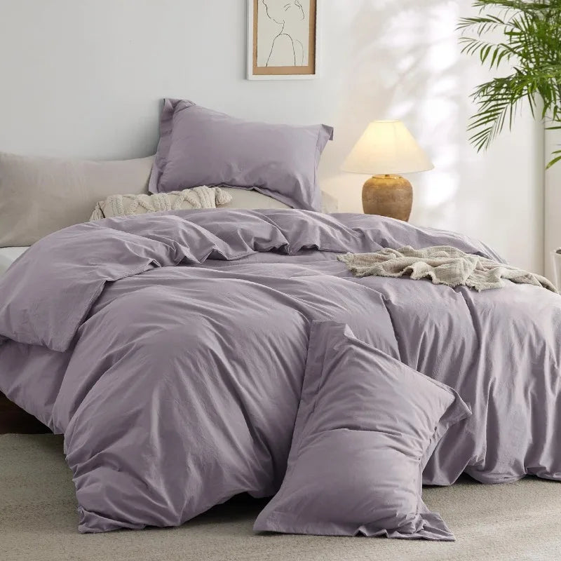 Cotton minimalist duvet cover set