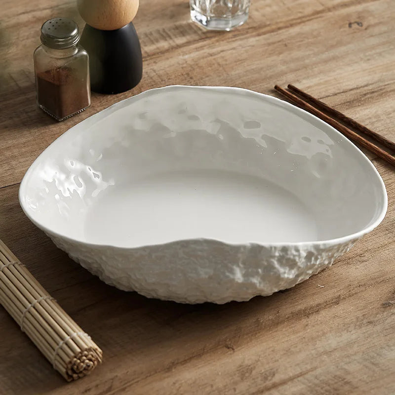 Rock shell ceramic plate