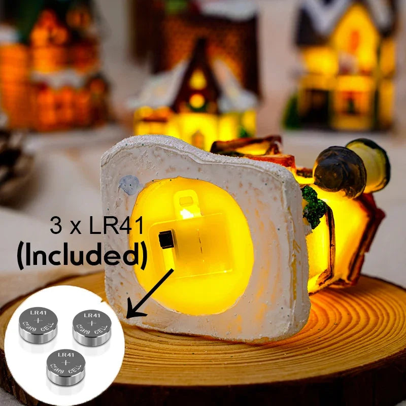 Light Christmas Luminous Castle Snow House