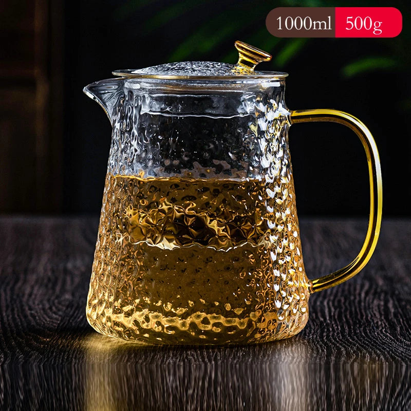 Glass heat resistant teapot