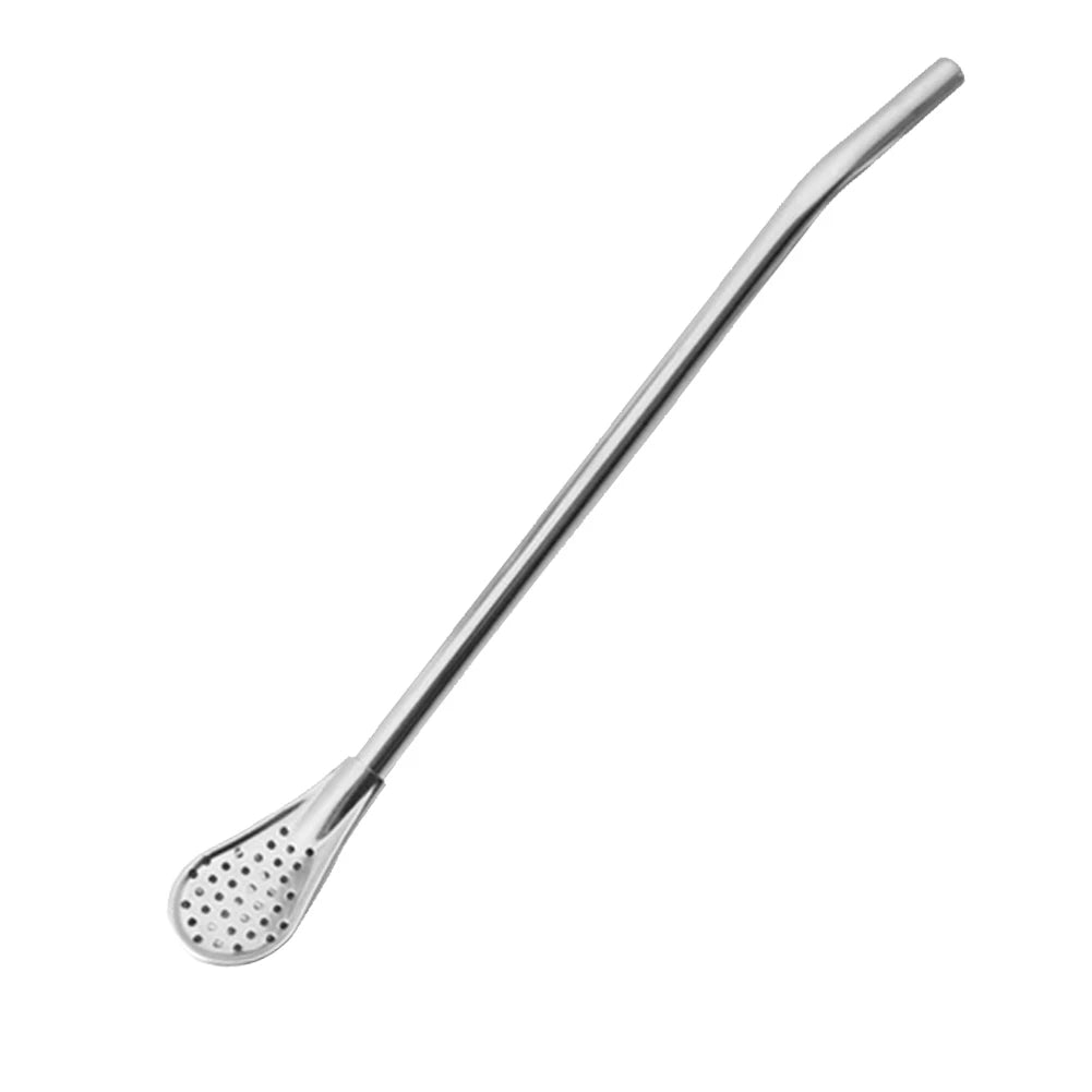 Stainless steel filtered drinking straw