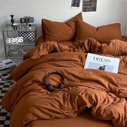 Pure brushed duvet cover set