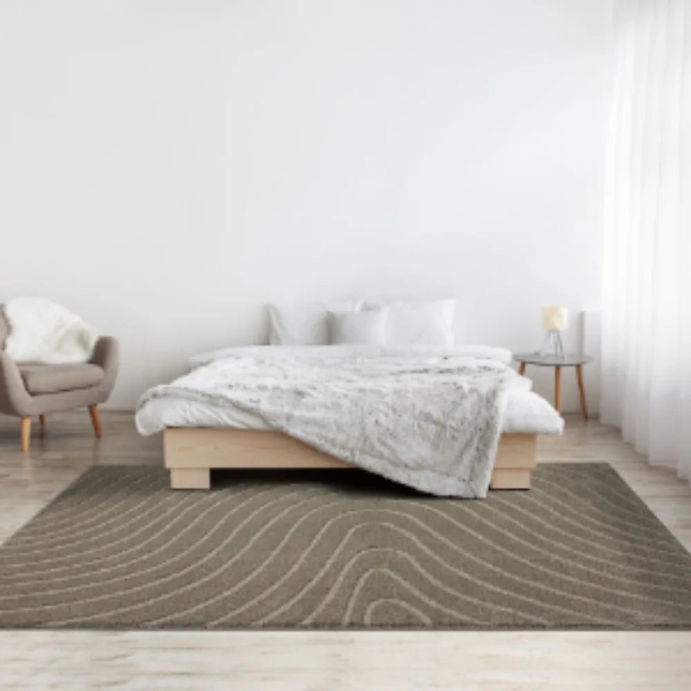 Haus Modern Geometric Wave Area Rug