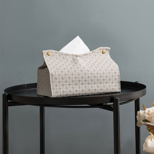 Modern leather tissue holder