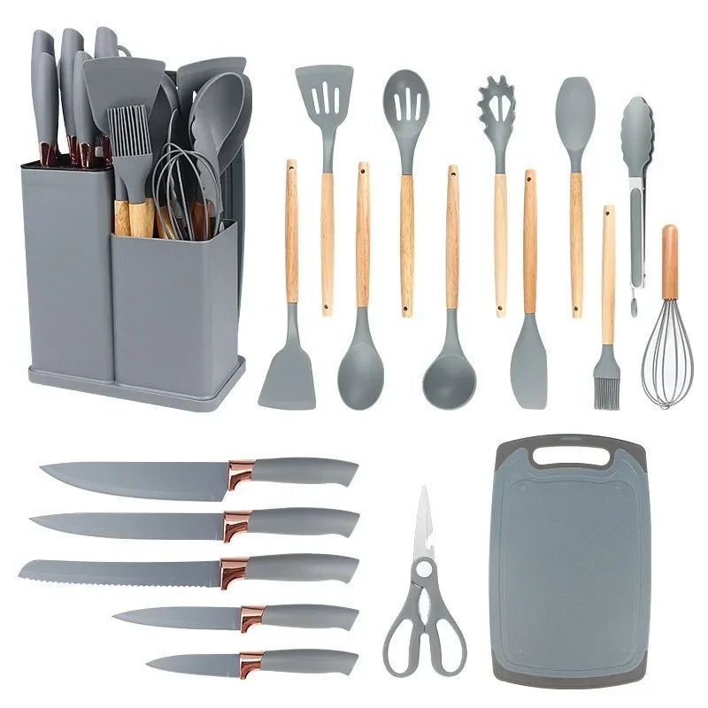 Kitchen utensils and knife 19pcs set