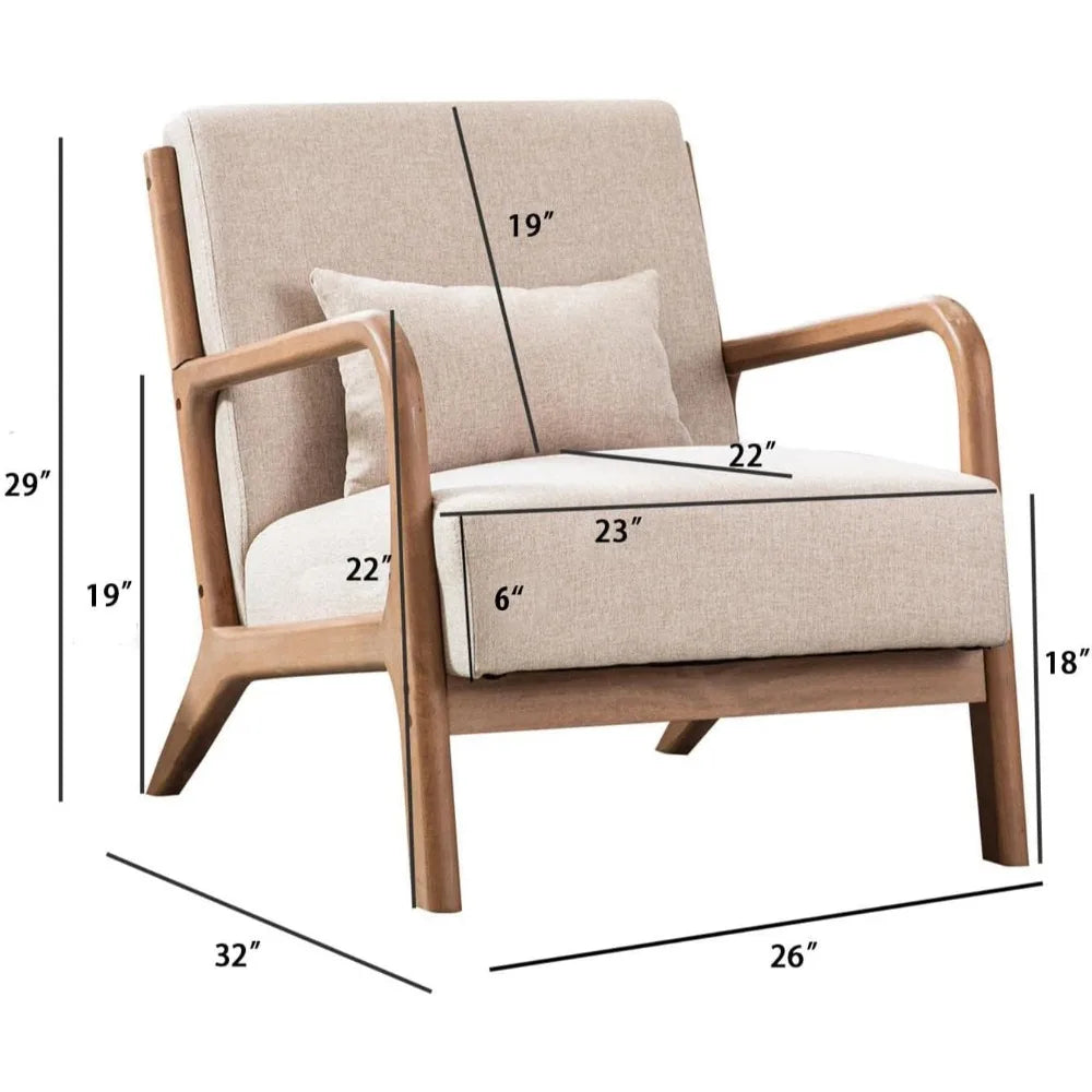 Mid Century Modern Accent Chairs Set of 2