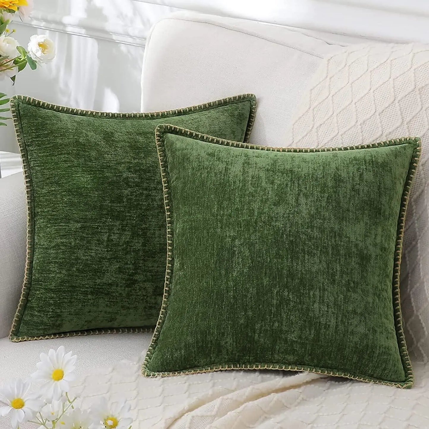 Chenille cushion cover