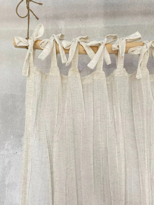 Wrinkled linen curtain