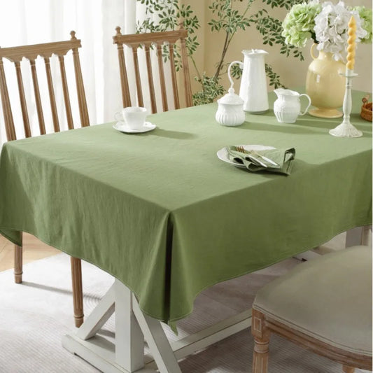 Solid color cotton table cloth