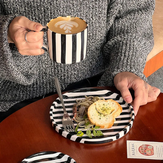 Ceramic mug and saucer set