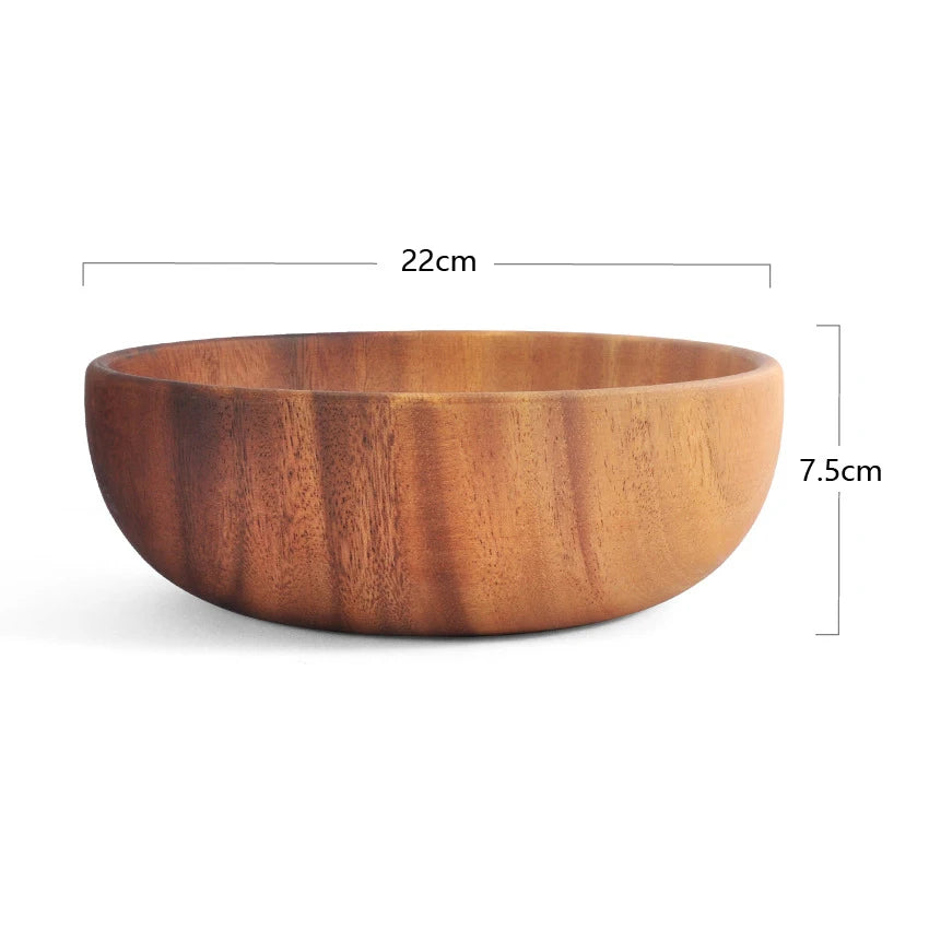 Acacia wooden salad bowls