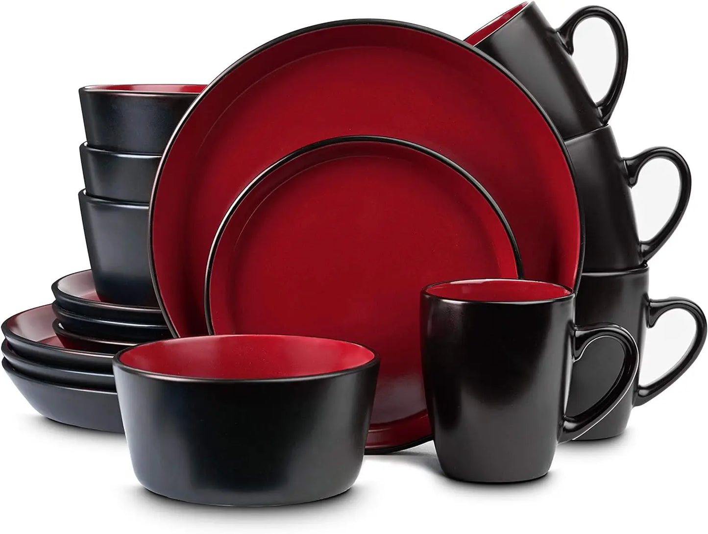 Stoneware 16-Piece Modern Dinnerware Set