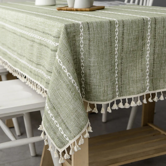 Jacquard weave tablecloth