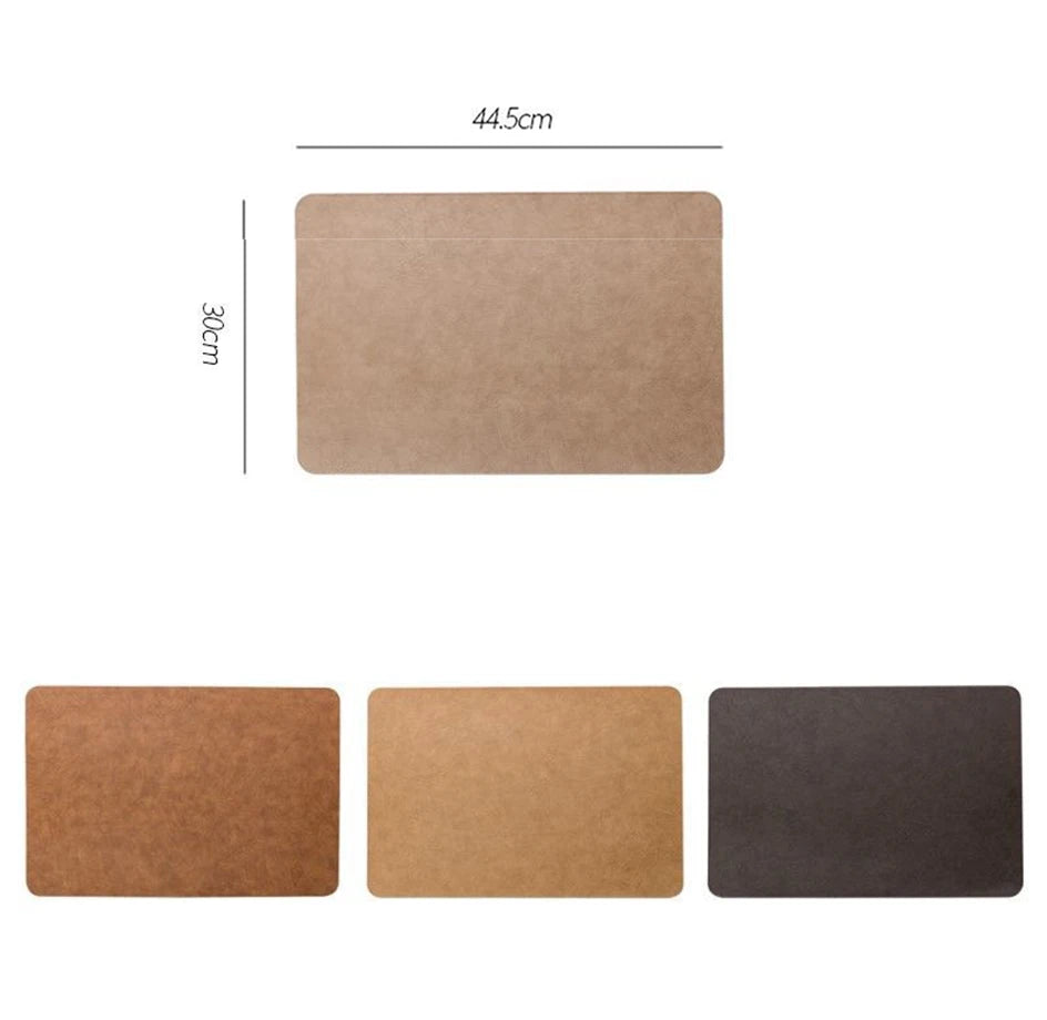 Heat resistant leather placemats