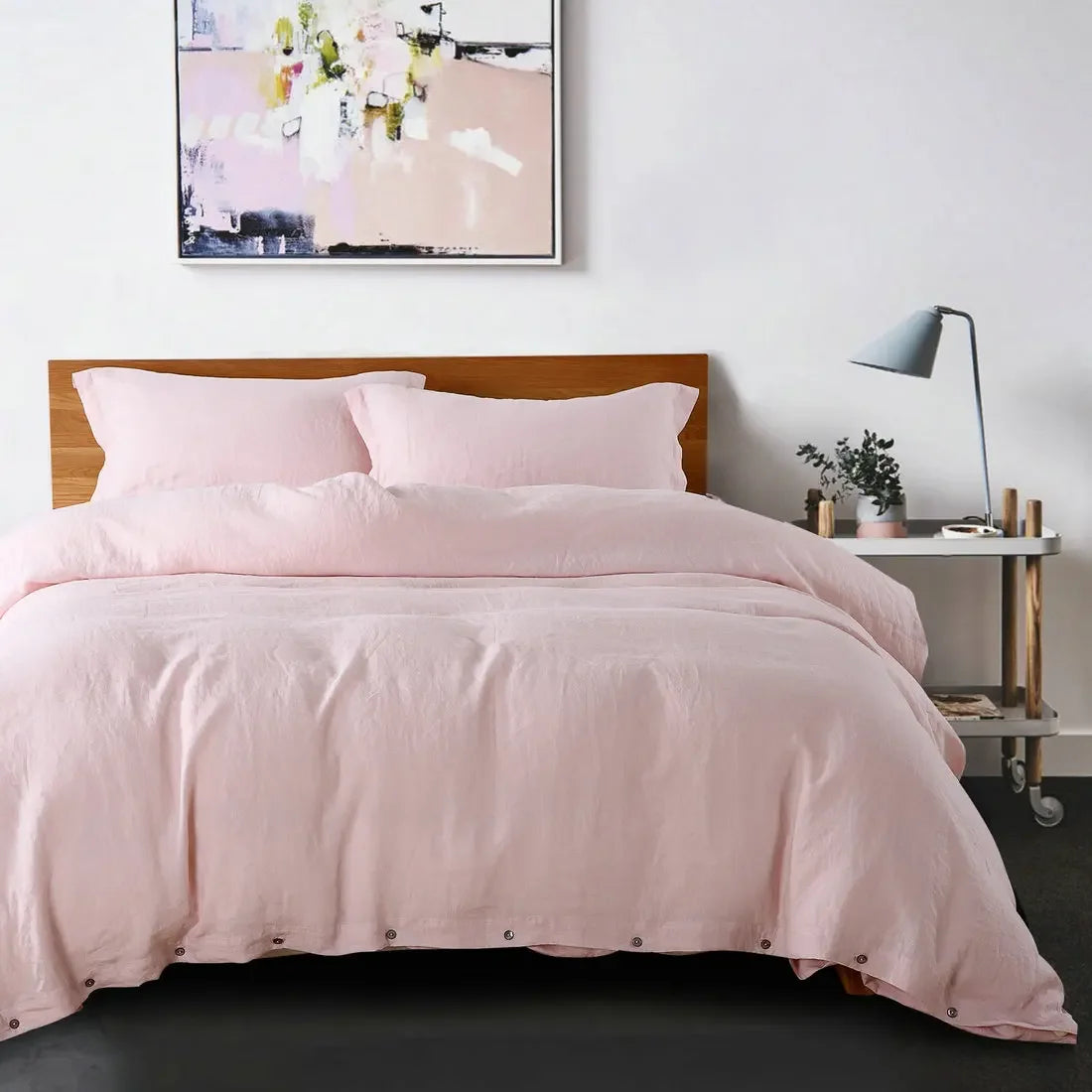 Linen stoned-washed duvet cover