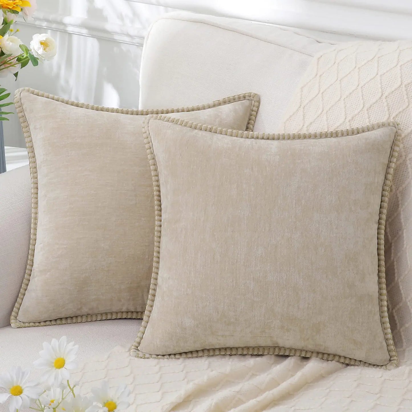 Chenille cushion cover