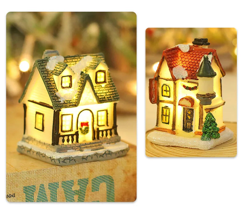 Light Christmas Luminous Castle Snow House