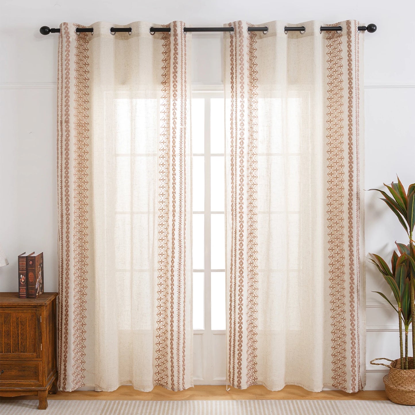 Farmhouse textured curtain