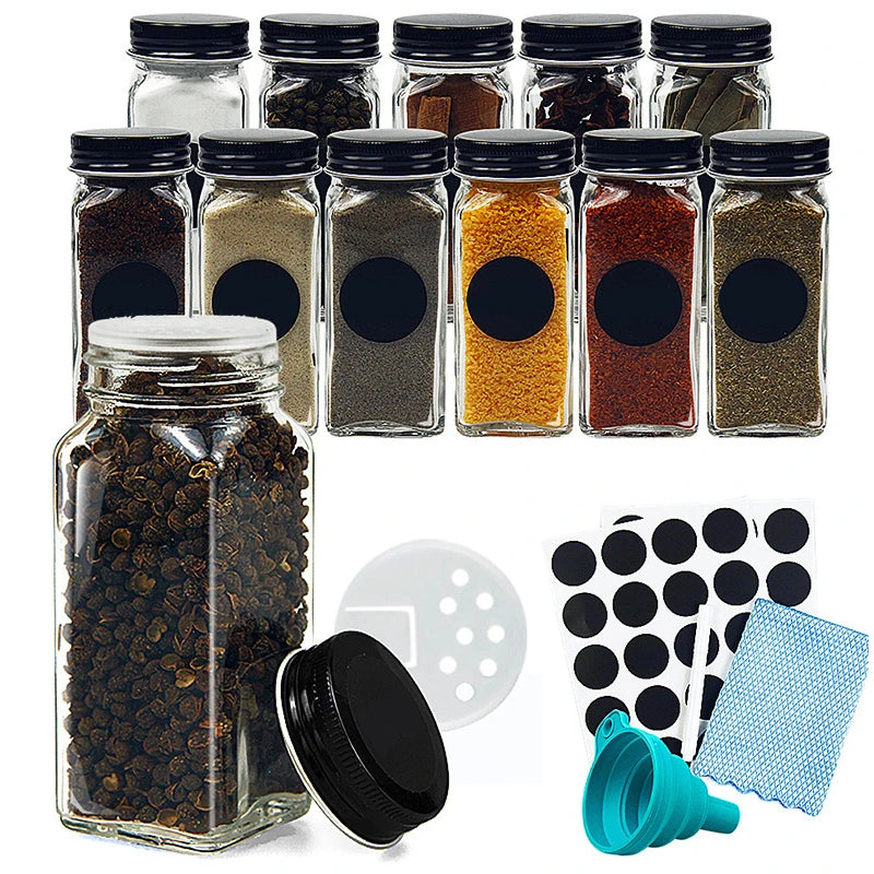 120ML Seasoning Shaker Bottles Glass Spices