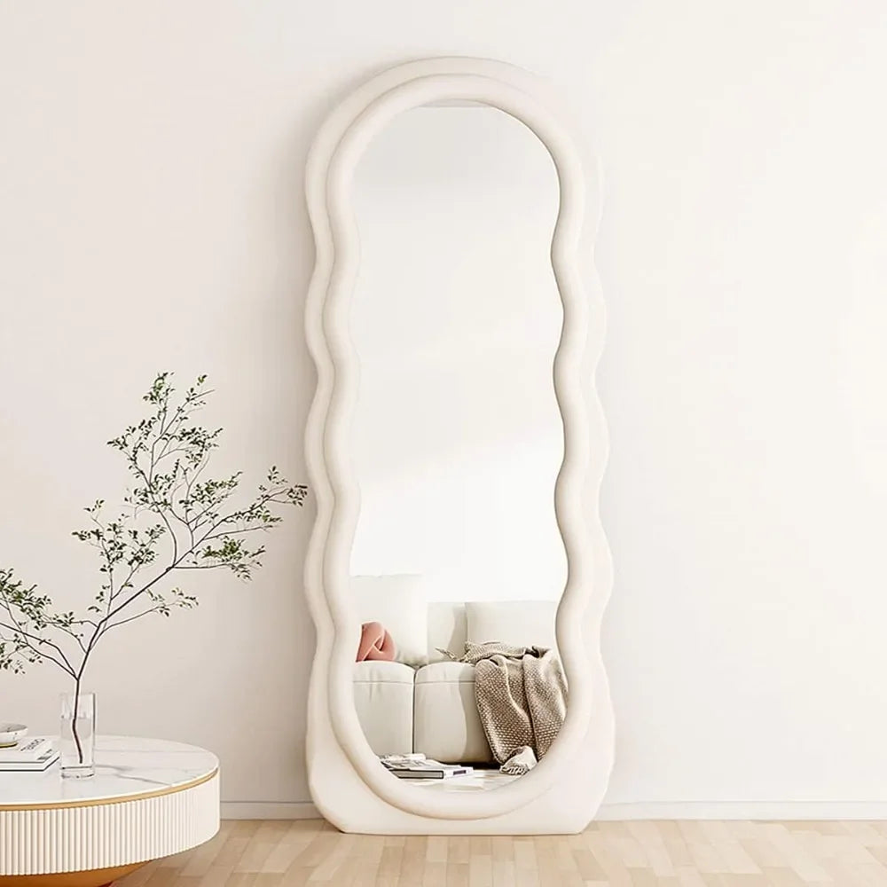 Arched Top Large Mirror Full Body With Lights Flannel