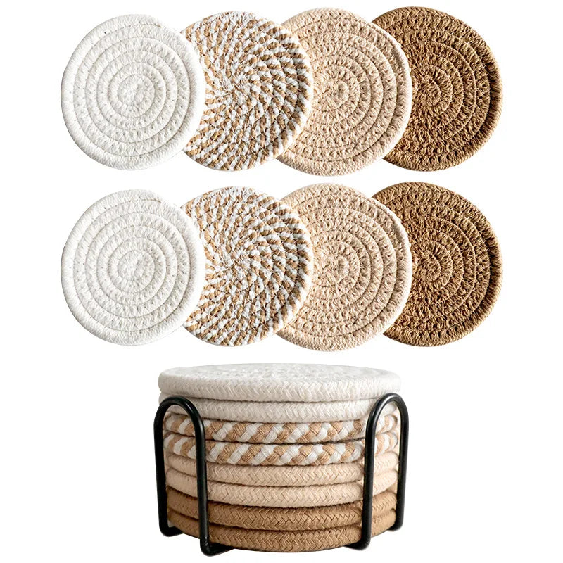 Woven coaster set