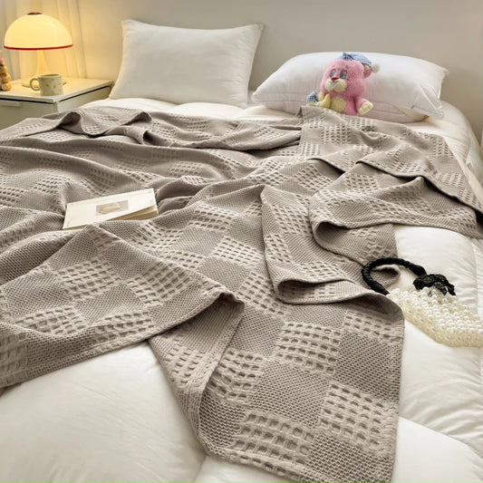 Cotton Waffle Throw Blanket