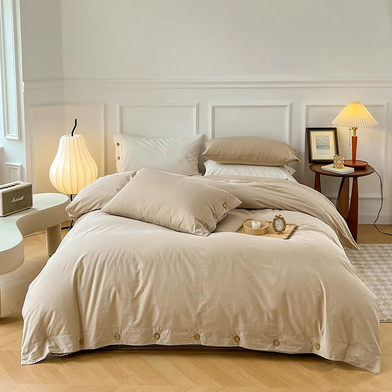 Cotton washed duvet set