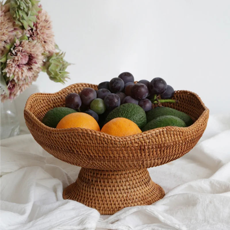 Rattan fruit storage baskets