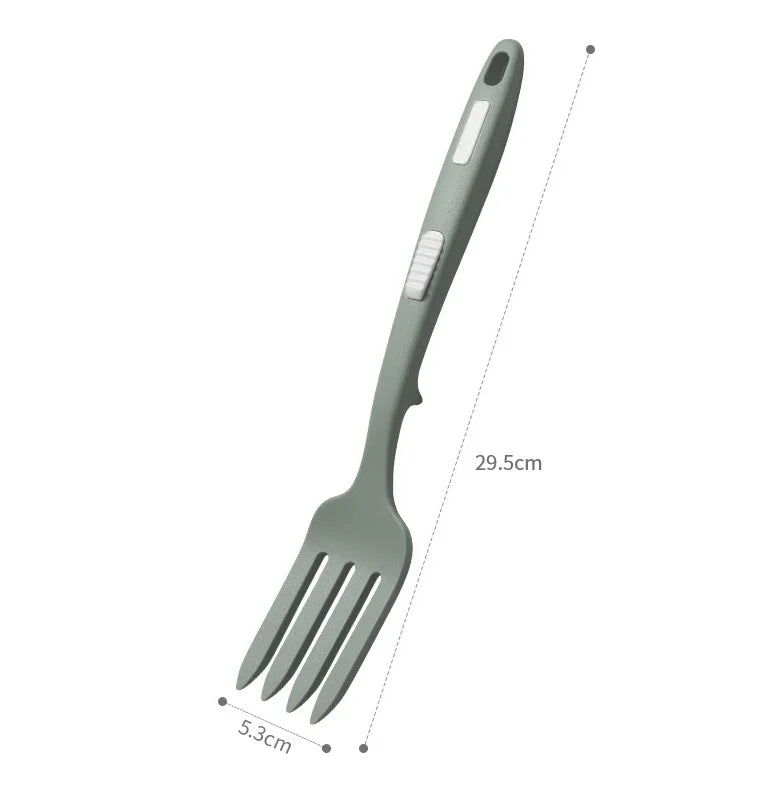 Flexible silicone heat resistant fork