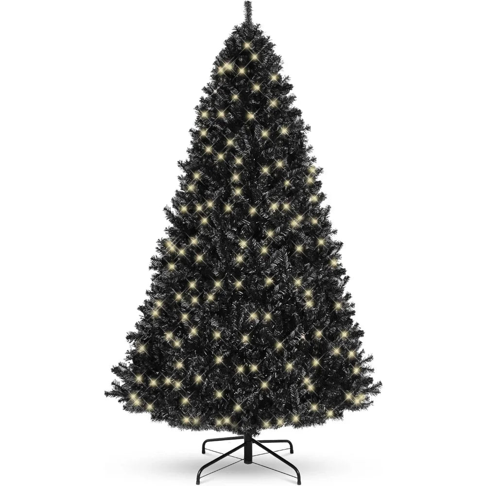 6ft Pre-Lit Black Christmas Tree