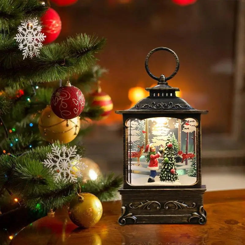 Santa Lantern Wind Lights Christmas Tree Pendants