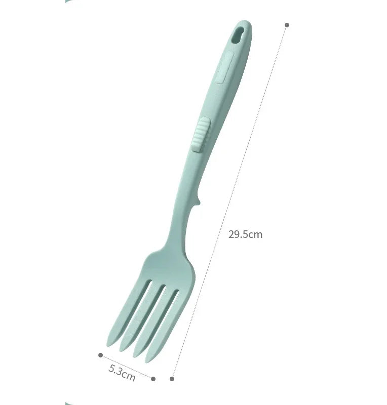 Flexible silicone heat resistant fork