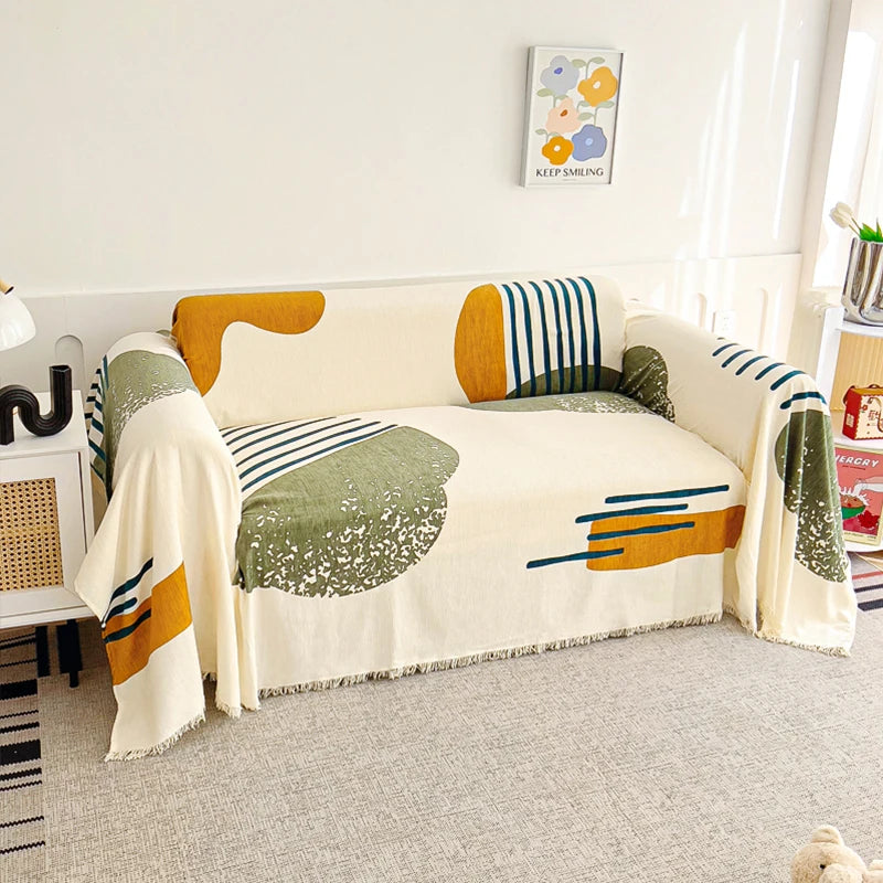 Graphic sofa towel