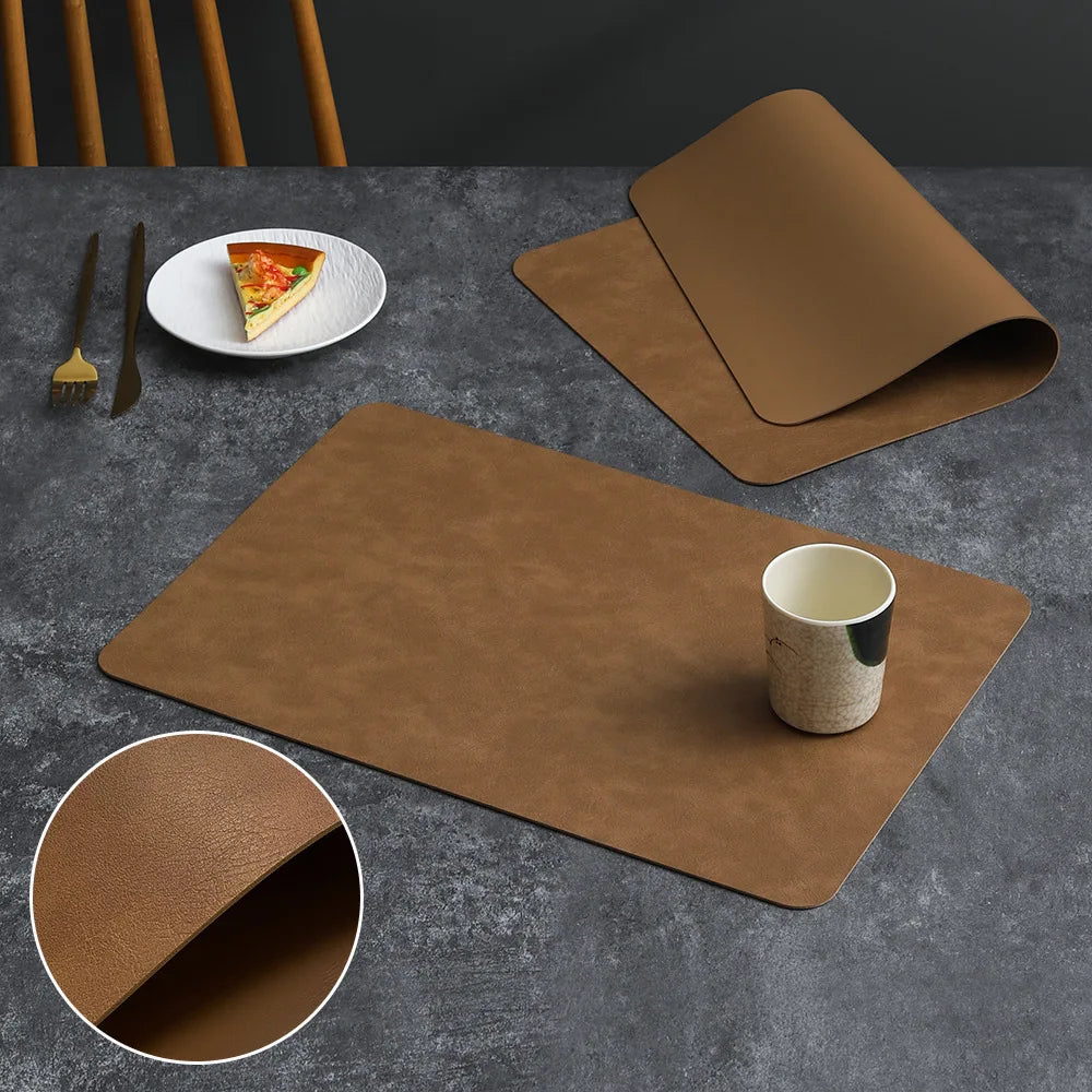 Heat resistant leather placemats