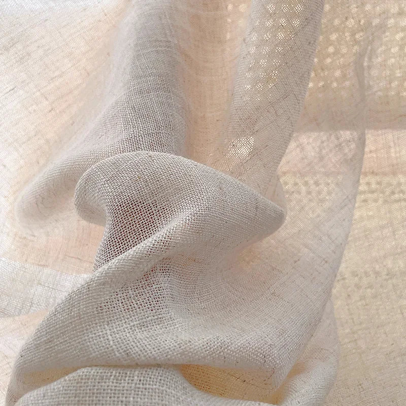 Linen tulle curtains