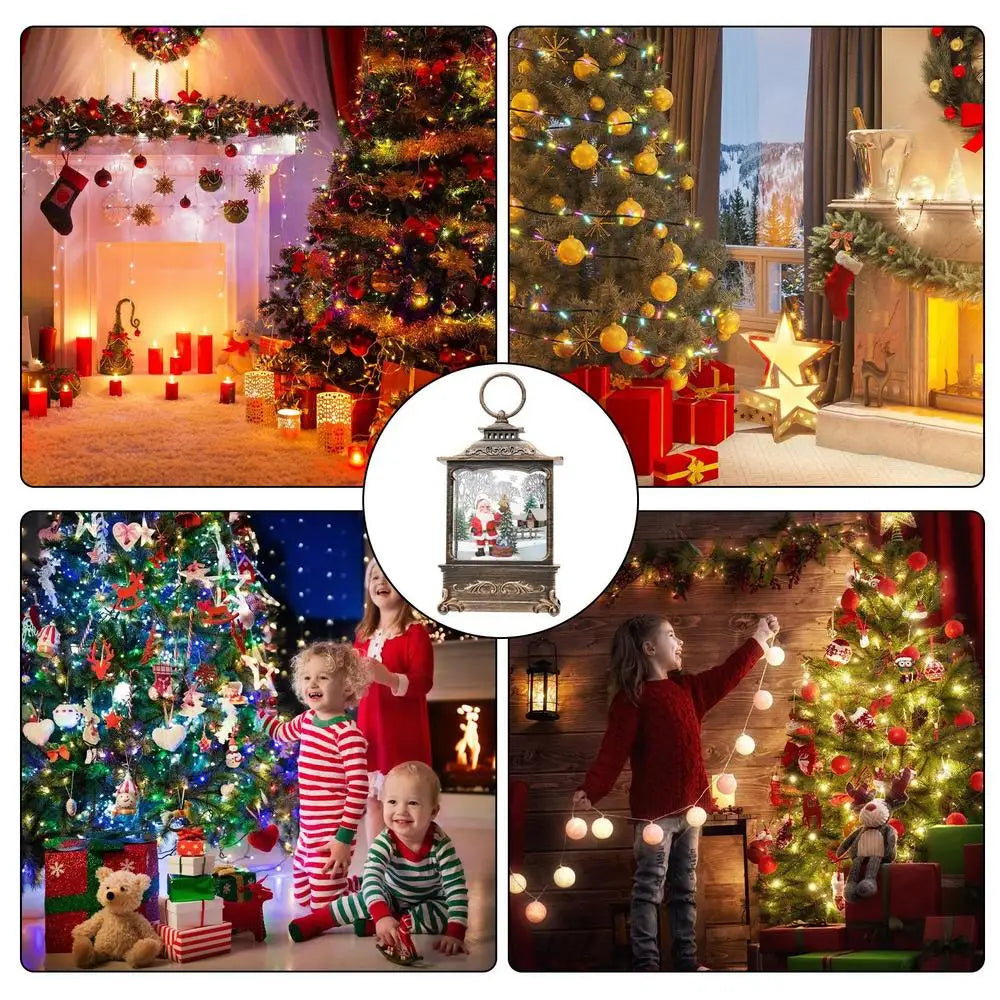 Santa Lantern Wind Lights Christmas Tree Pendants