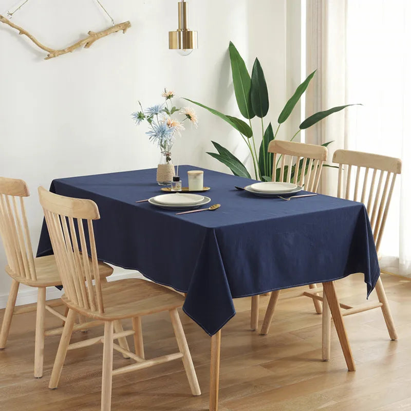 Solid color cotton table cloth