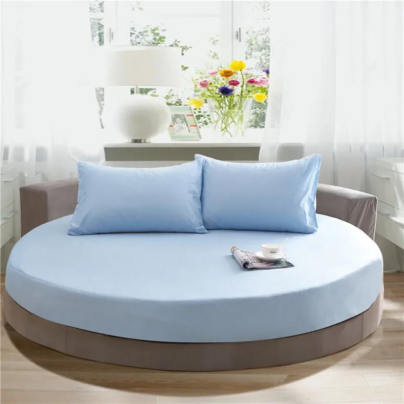 Cotton round fitted bed sheet & set