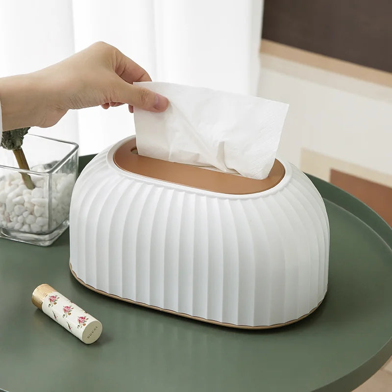 Nordic Striped Tissue Box Holder