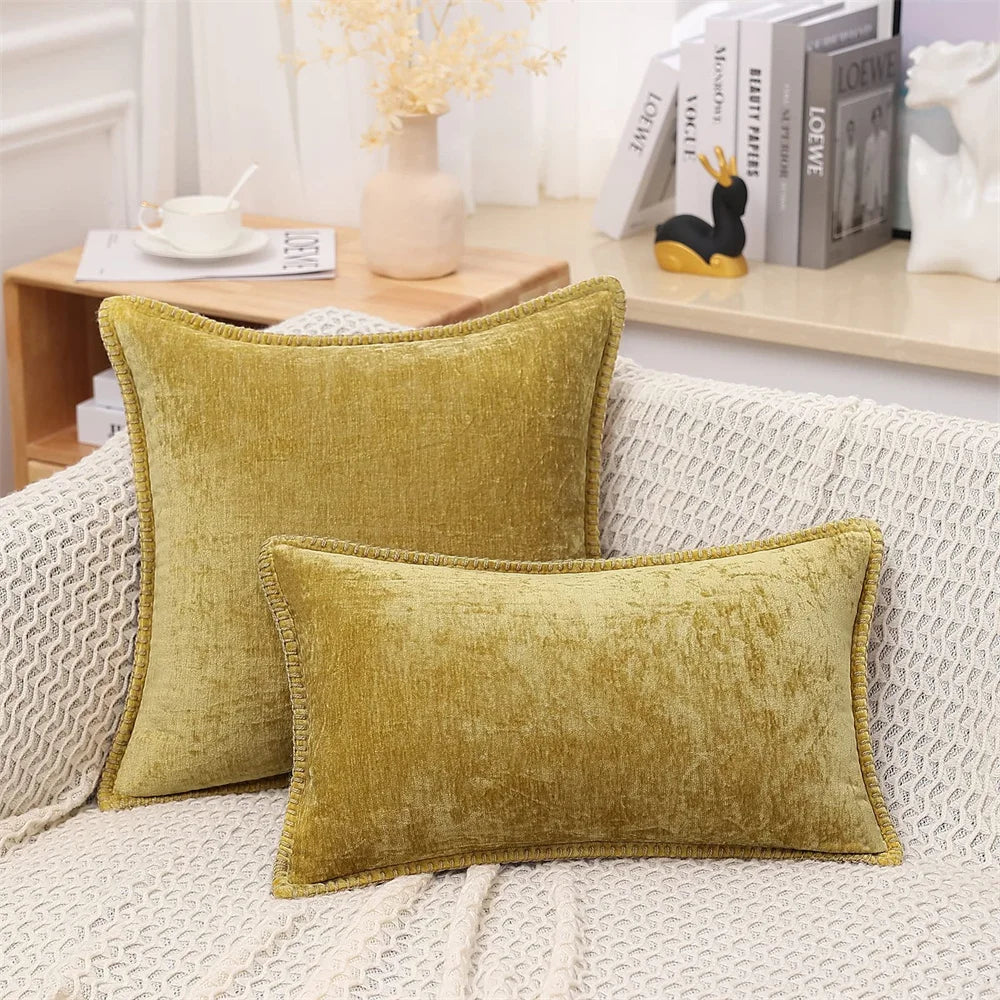 Chenille cushion cover