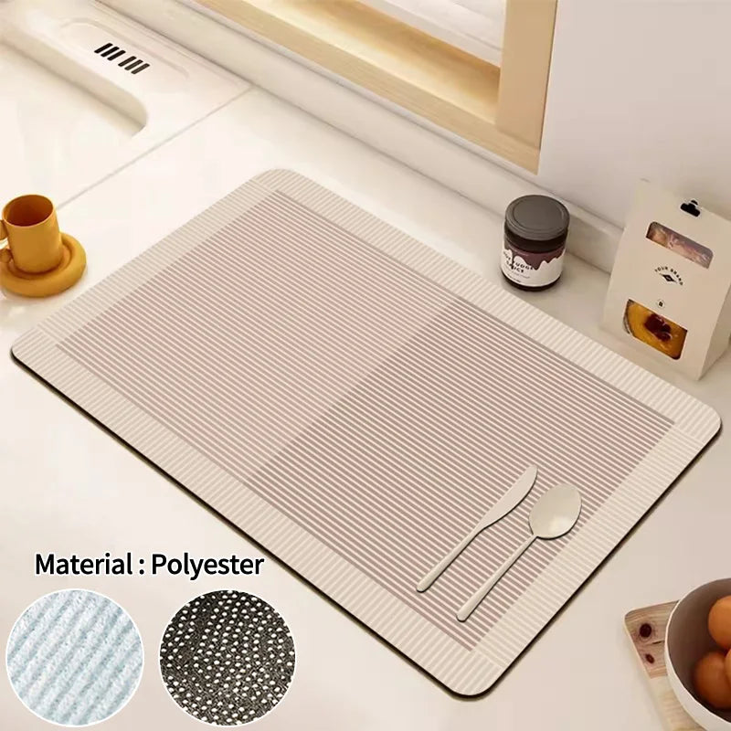 Absorbent countertop mat