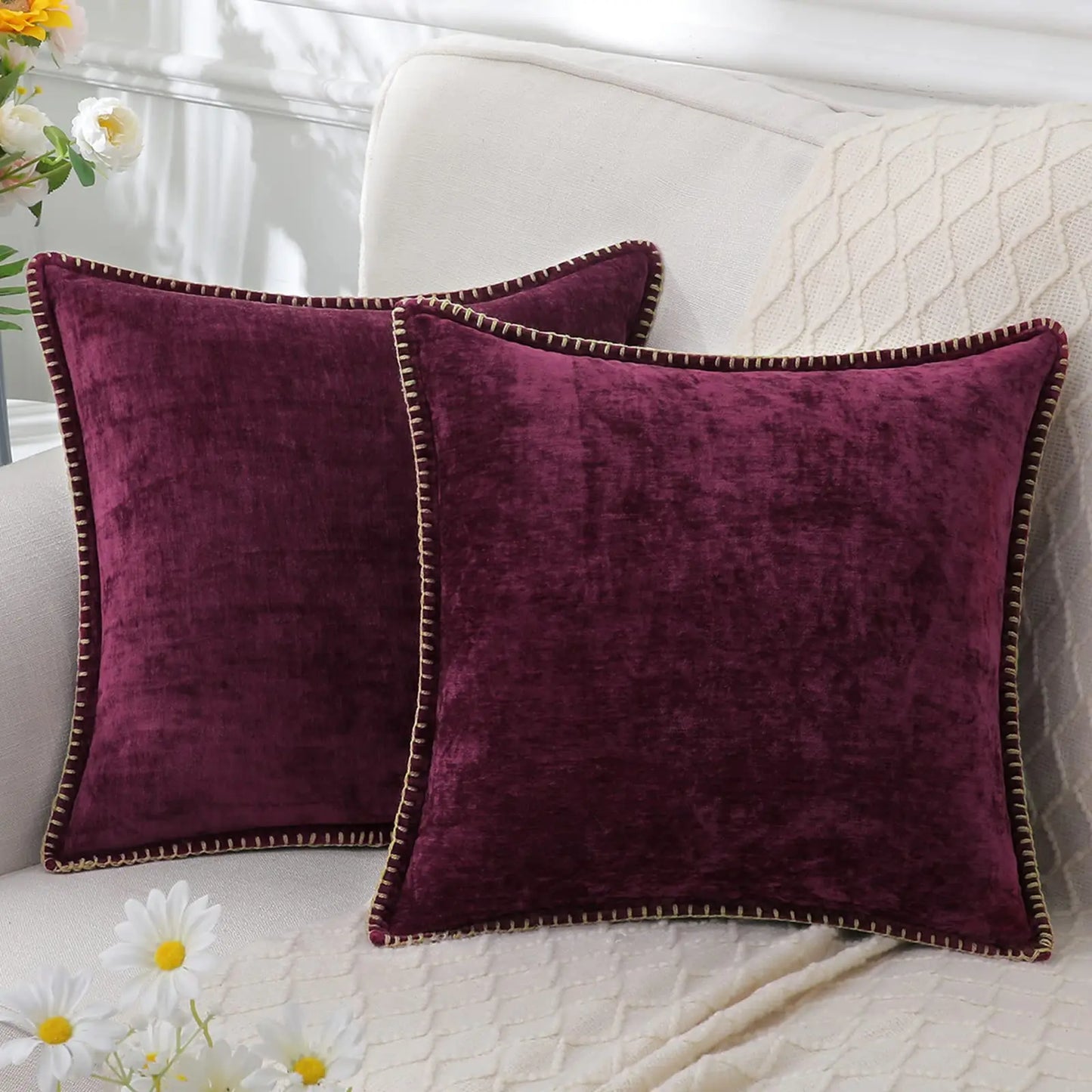 Chenille cushion cover