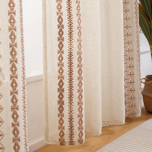 Farmhouse textured curtain