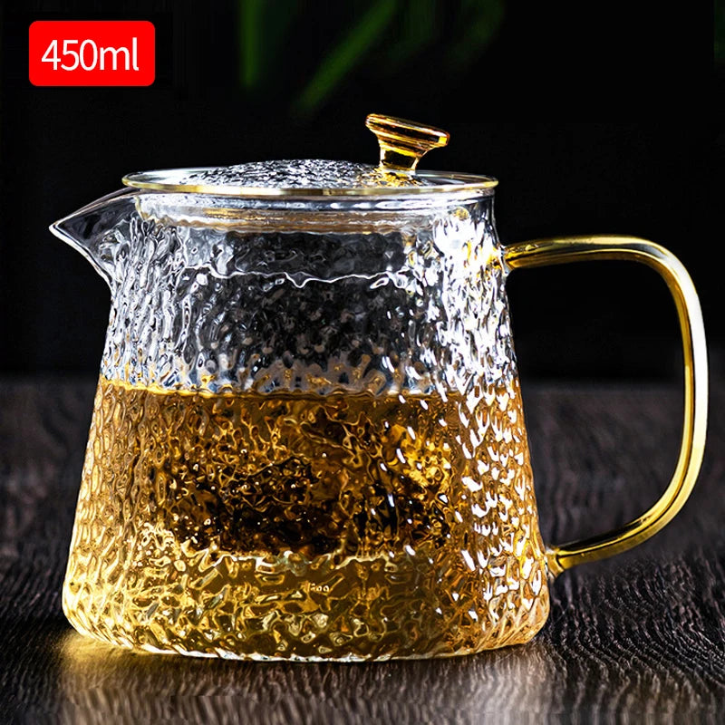 Glass heat resistant teapot