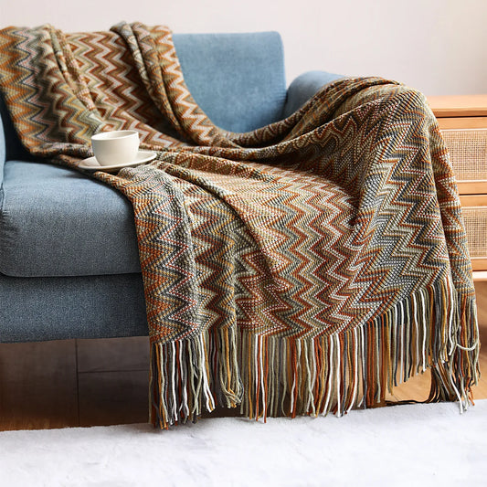 Manta knit fall throw