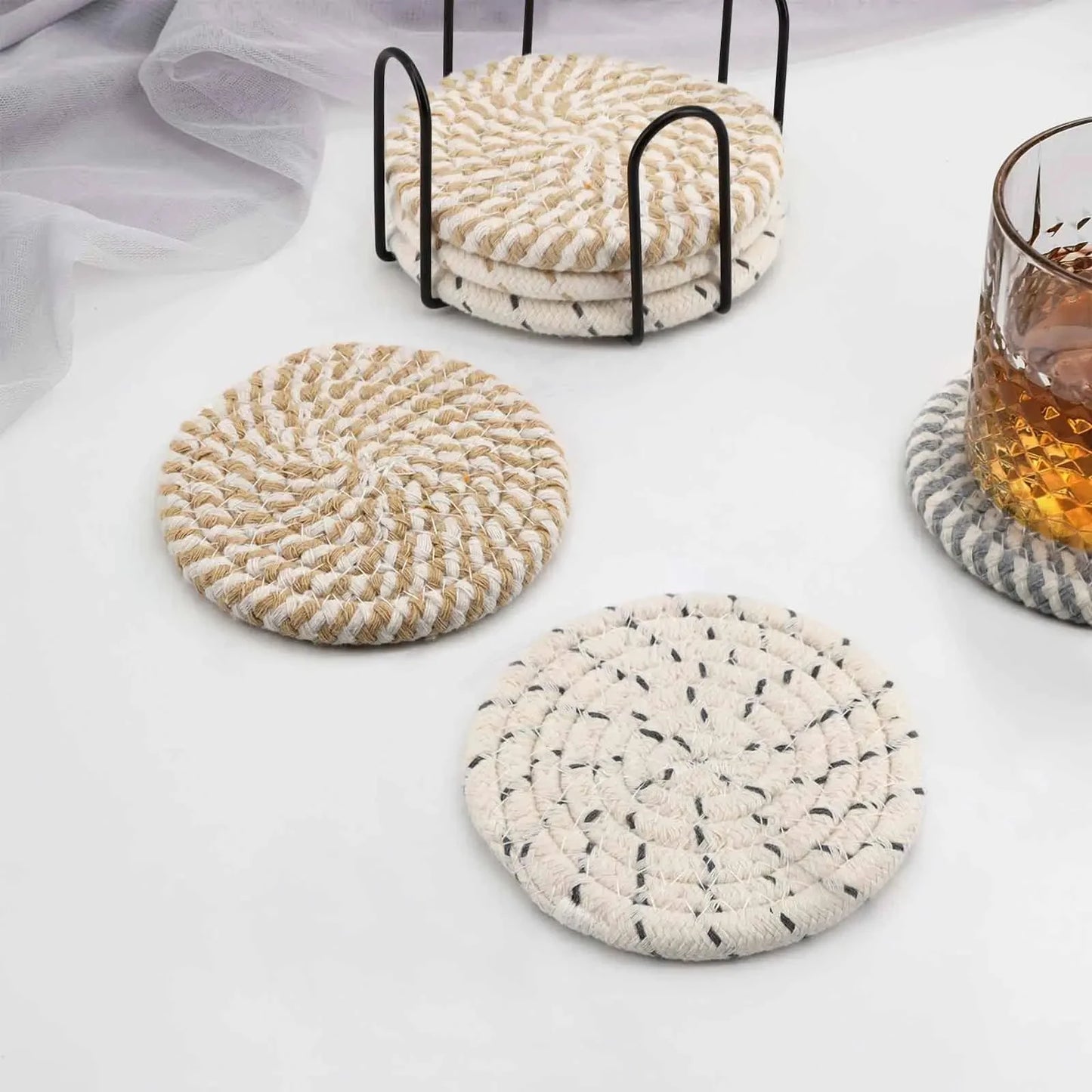 Woven coaster set