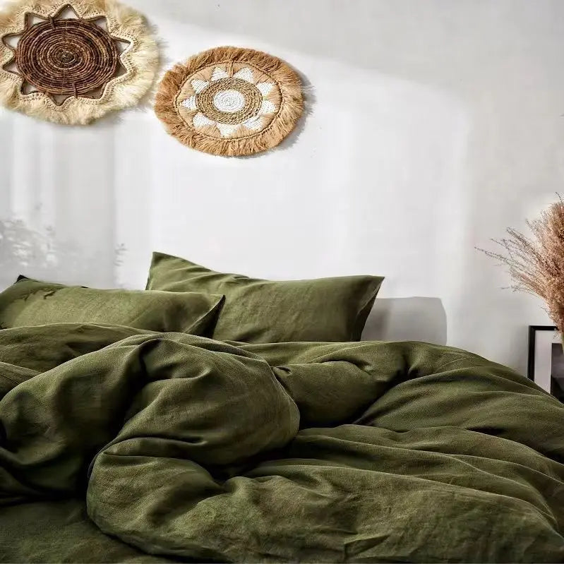 Linen stoned-washed duvet cover