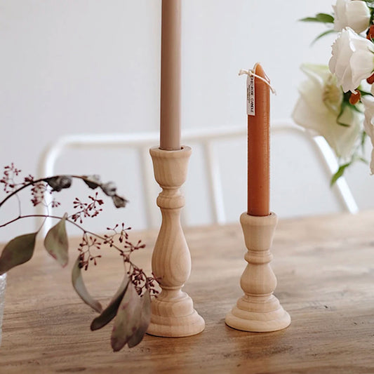 Wooden Candlestick Holders