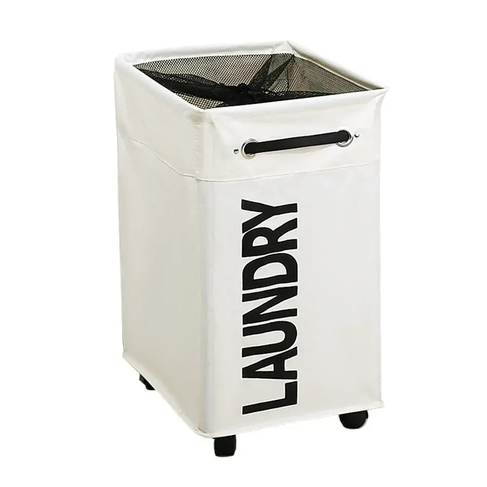 Rolling laundry hamper